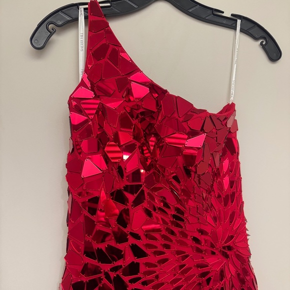 Sherri Hill - Shattered Glass Embellished High Slit Evening Gown - Picture 2 of 3